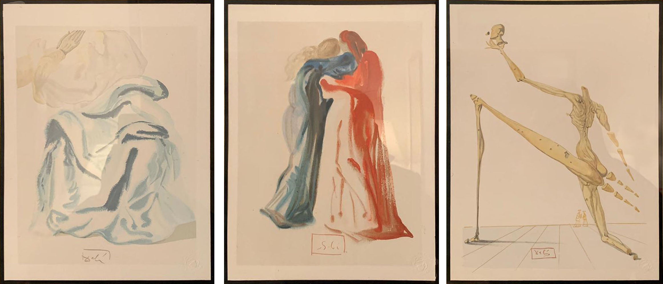 Salvador Dalì - Trittico Senza titolo