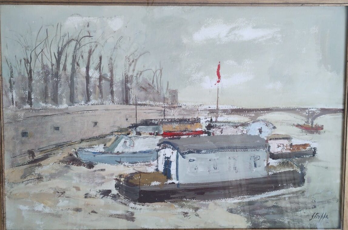 Leonardo Stroppa - Barcos en el río - Londres 1960