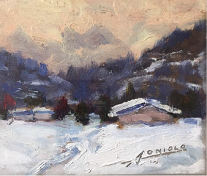 Bruno Toniolo - Paesaggio invernale Alta Valle di Susa