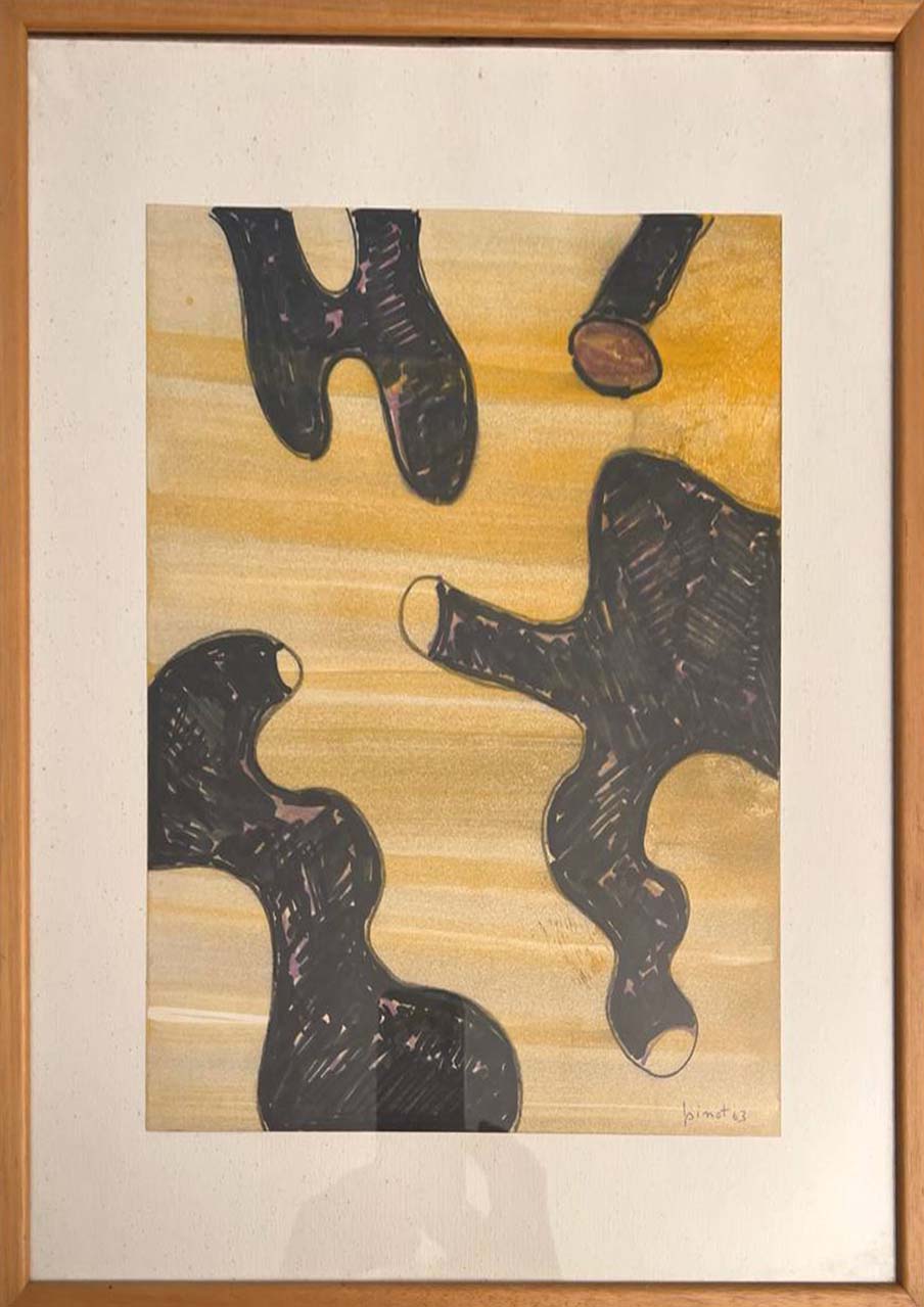 Senza titolo - Pennarelli e tempera su carta - Pinot Gallizio