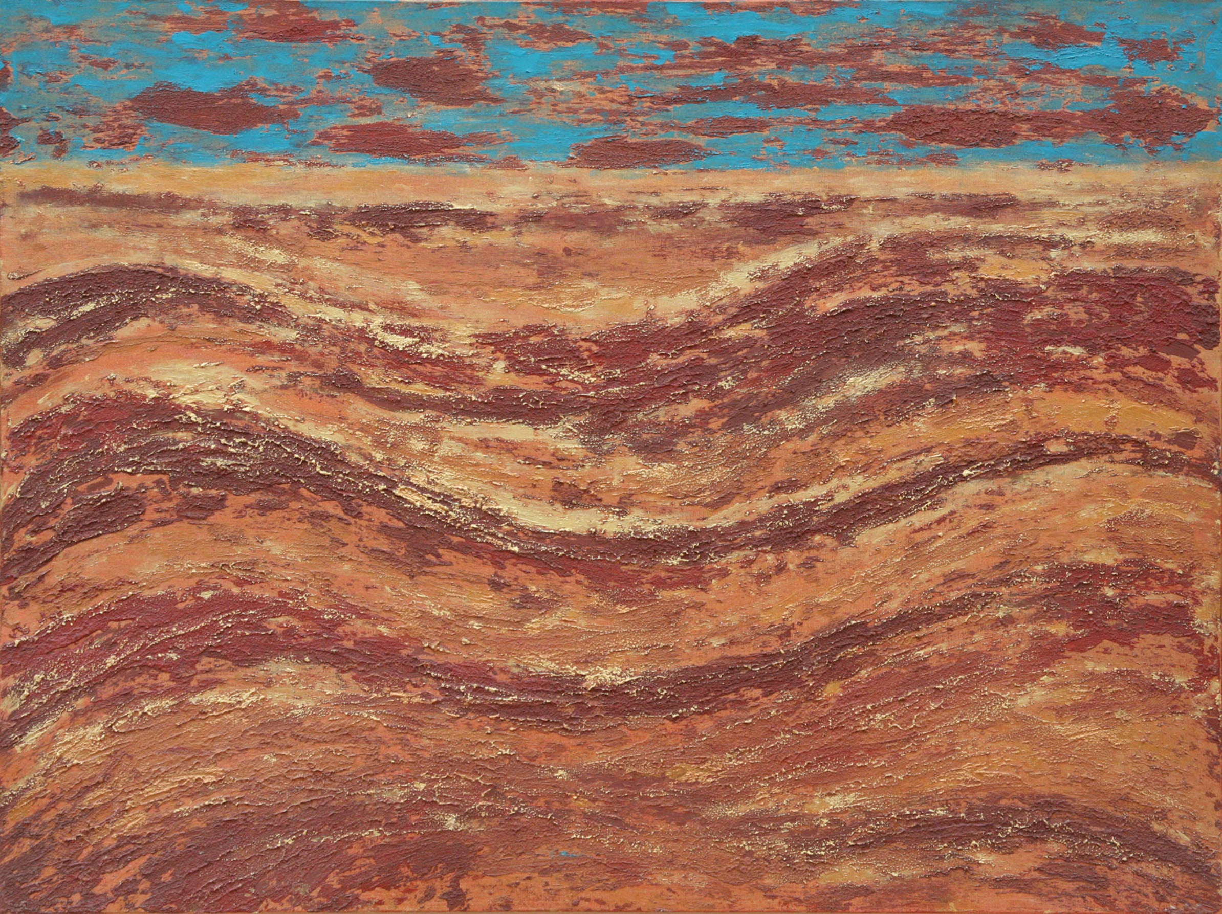 Angela Crucitti - Terra di Siena con cielo blu