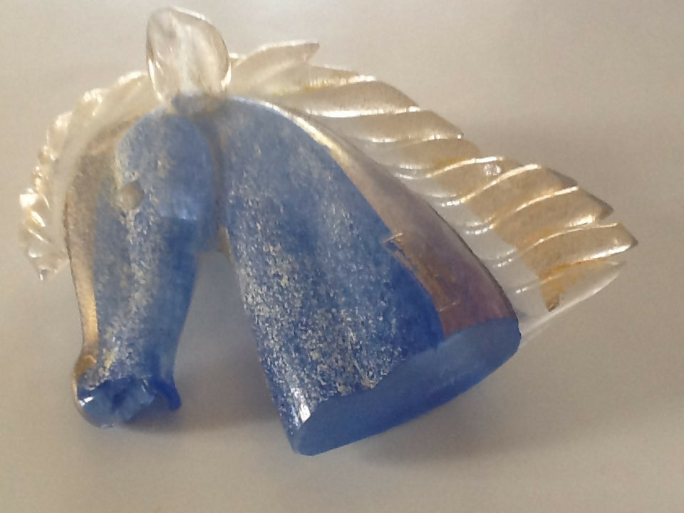 Testa di cavallo in vetro di Murano