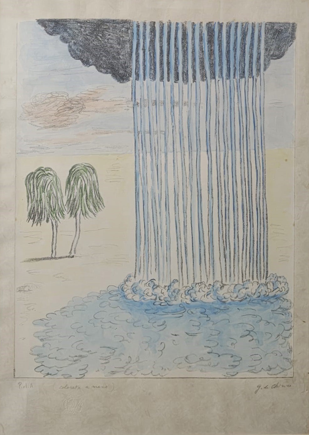 Giorgio De Chirico - La pioggia nel deserto