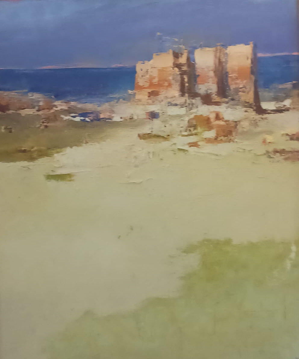 Selinunte, olio su tela di Velasco Vitali