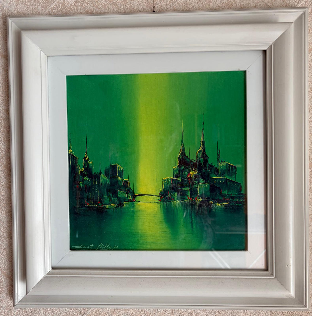 Aspetti veneziani, di Dante Stella, Olio su tela, 23,5 x 23,5 cm