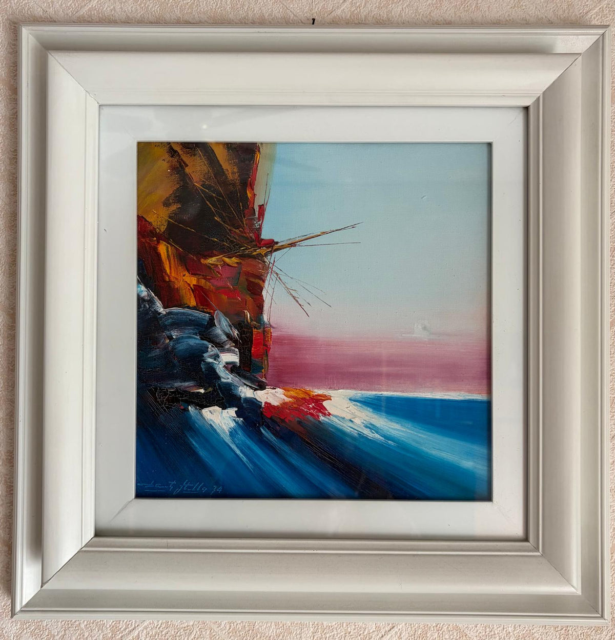 Senza titolo, di Dante Stella, Olio su tela, 23,5 x 23,5 cm