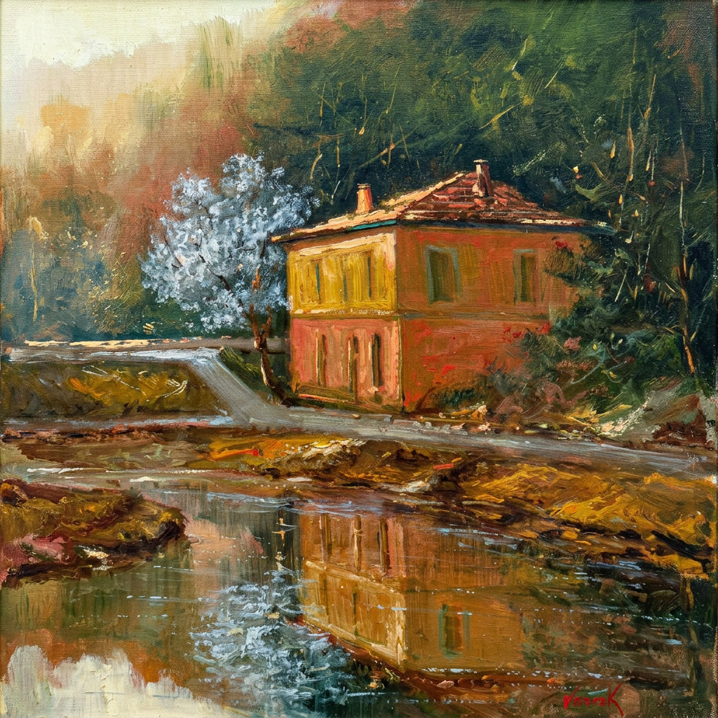 Paesaggio, di Rocco Preite, Olio su tela, 25 x 30 cm
