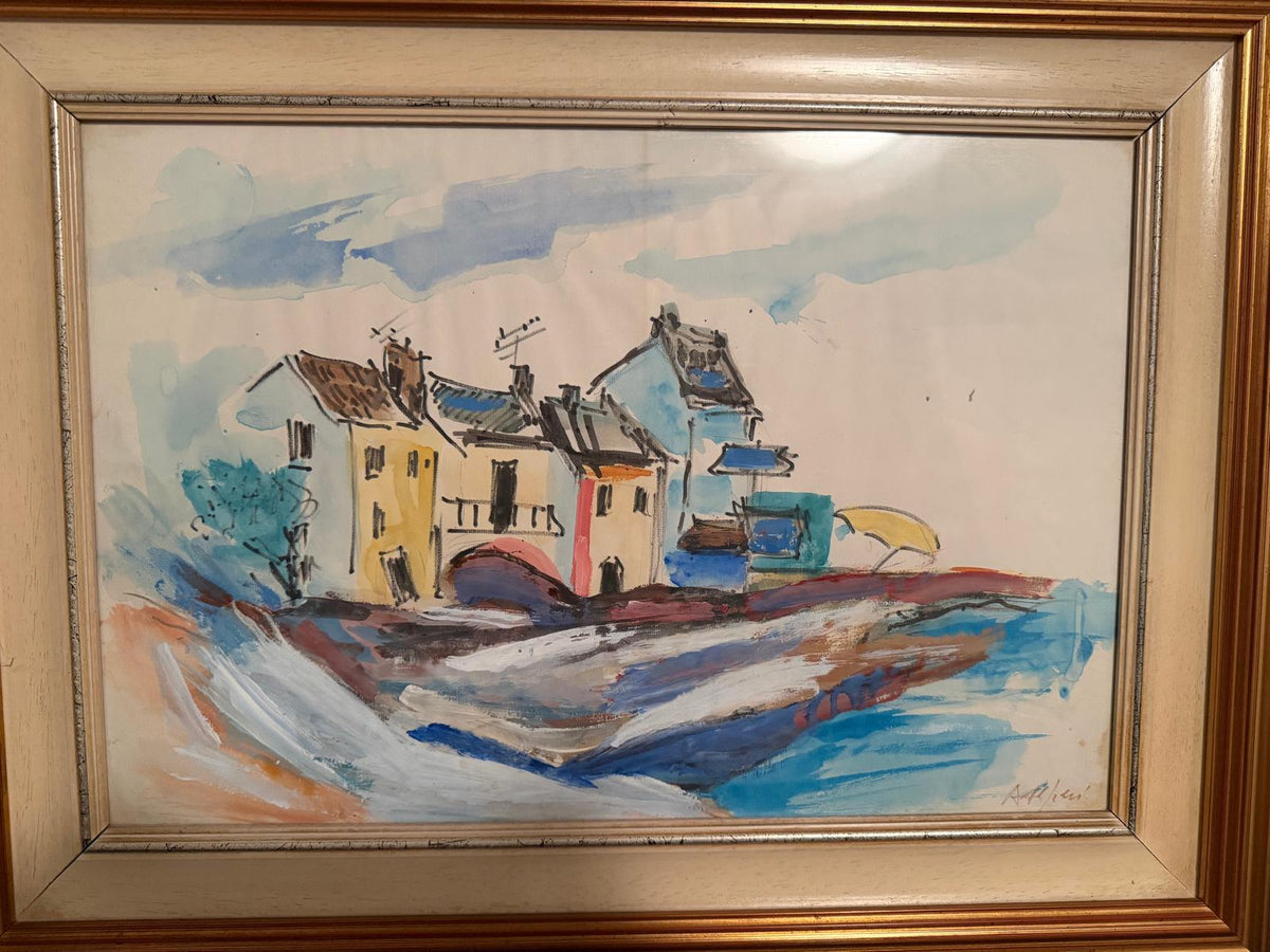 Paesaggio, di Attilio Alfieri, Tecniche miste, 47 x 32 cm