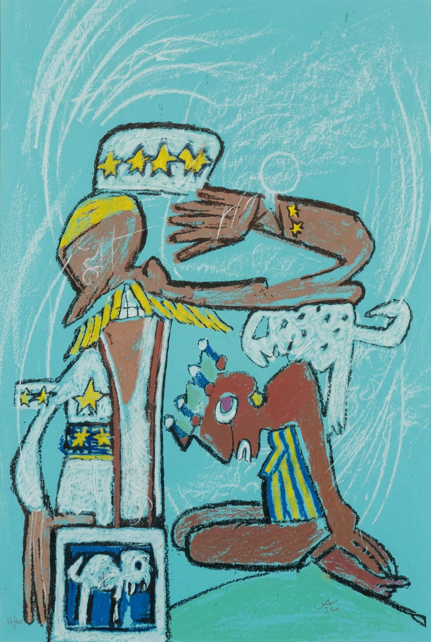 SENZA TITOLO di Roberto Sebastián Antonio Matta Echaurren, acquaforte acquatinta, 48 x 68,5 cm