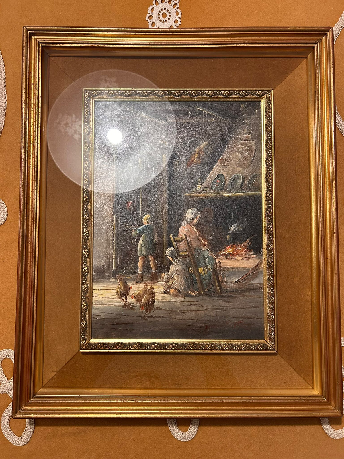 Vita toscana, olio di Mario Fattori