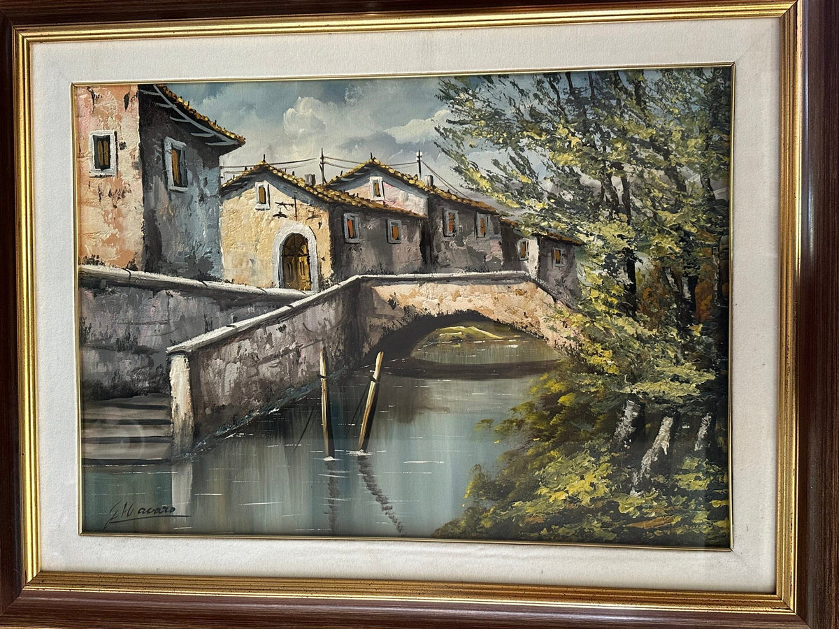 Paesaggio di Gisella Macaro, olio su tela, 70 x 50 cm