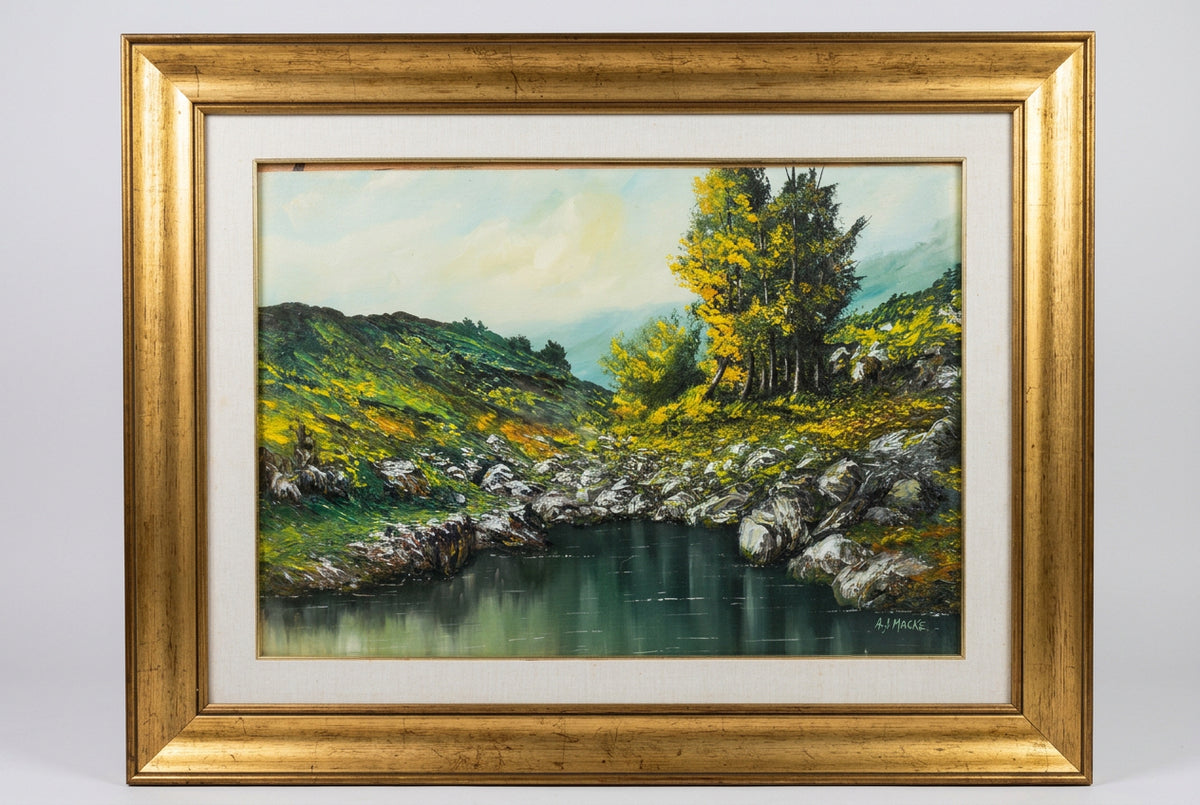 Paesaggio Maremmano, tecnica mista su tela di Serafino Carbone, 70 x 50 cm