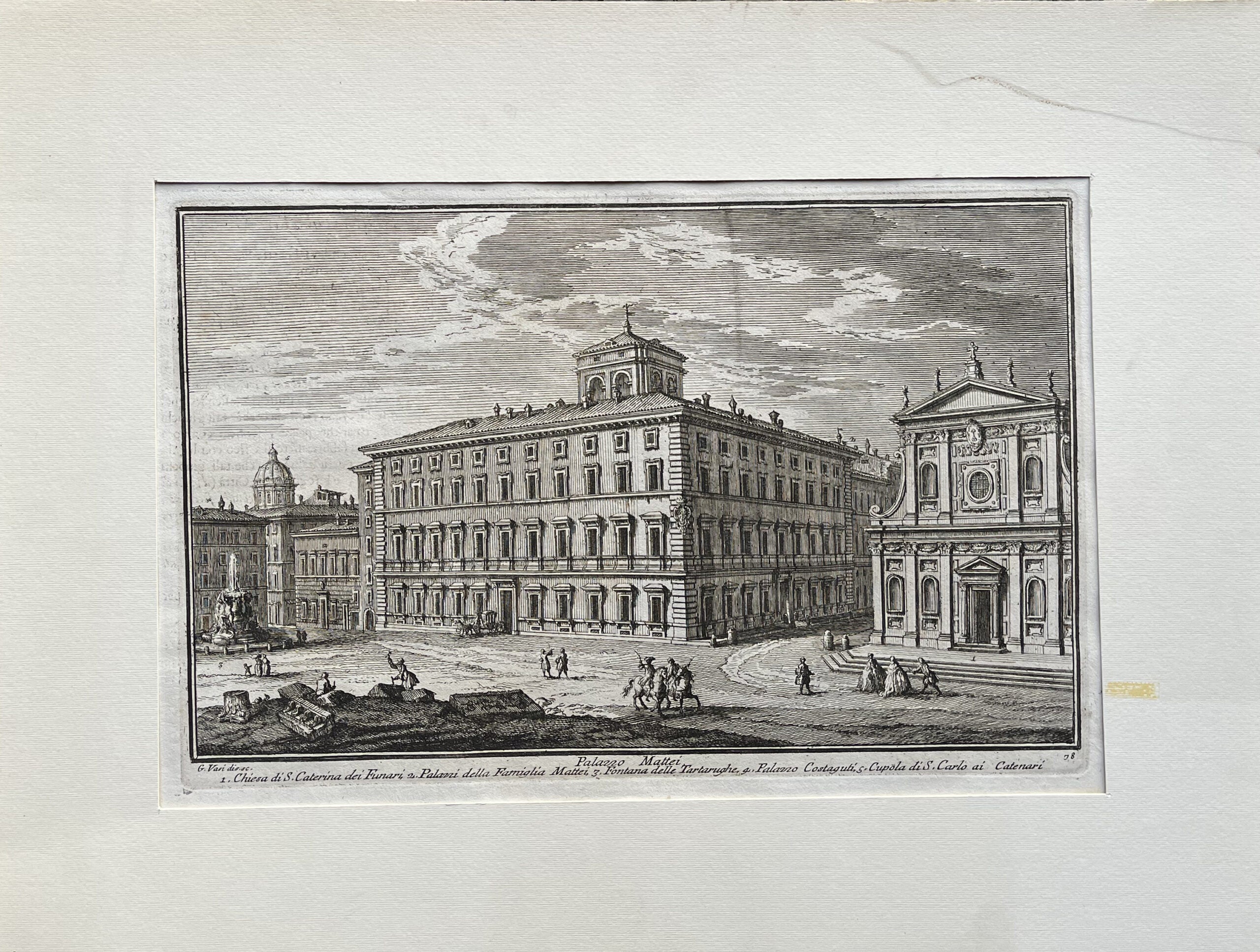 Giuseppe Vasi - Palacio Mattei en Roma