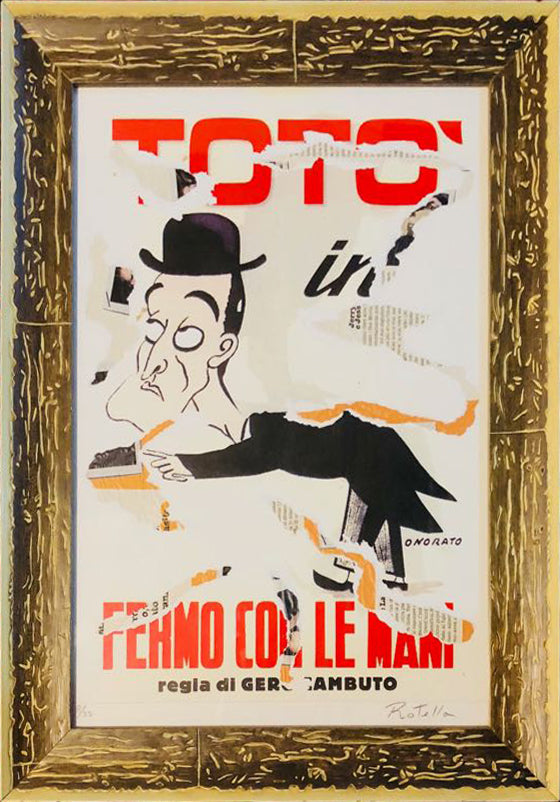 Mimmo Rotella - Fermo con le mani