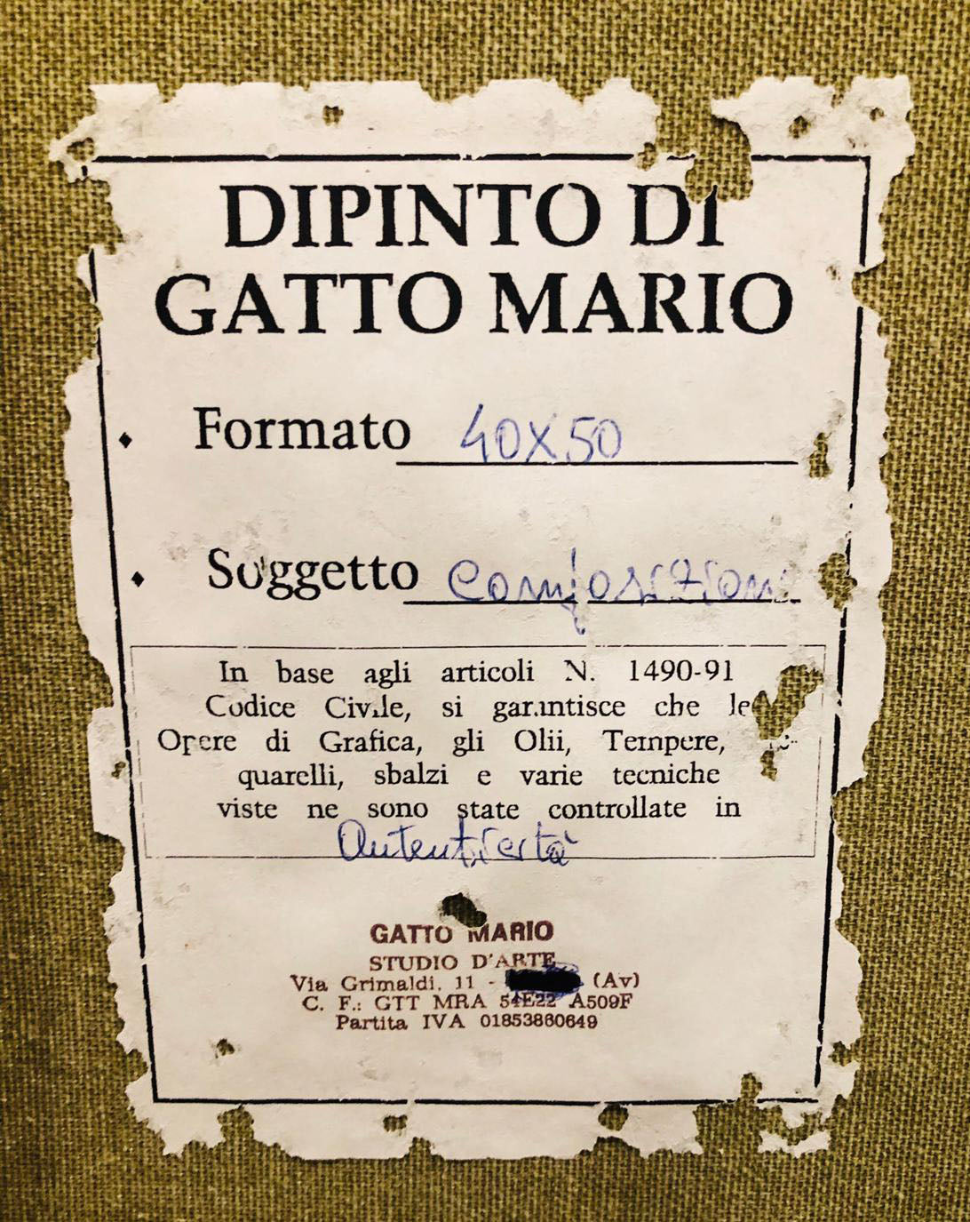 Mario Gatto - Composizione