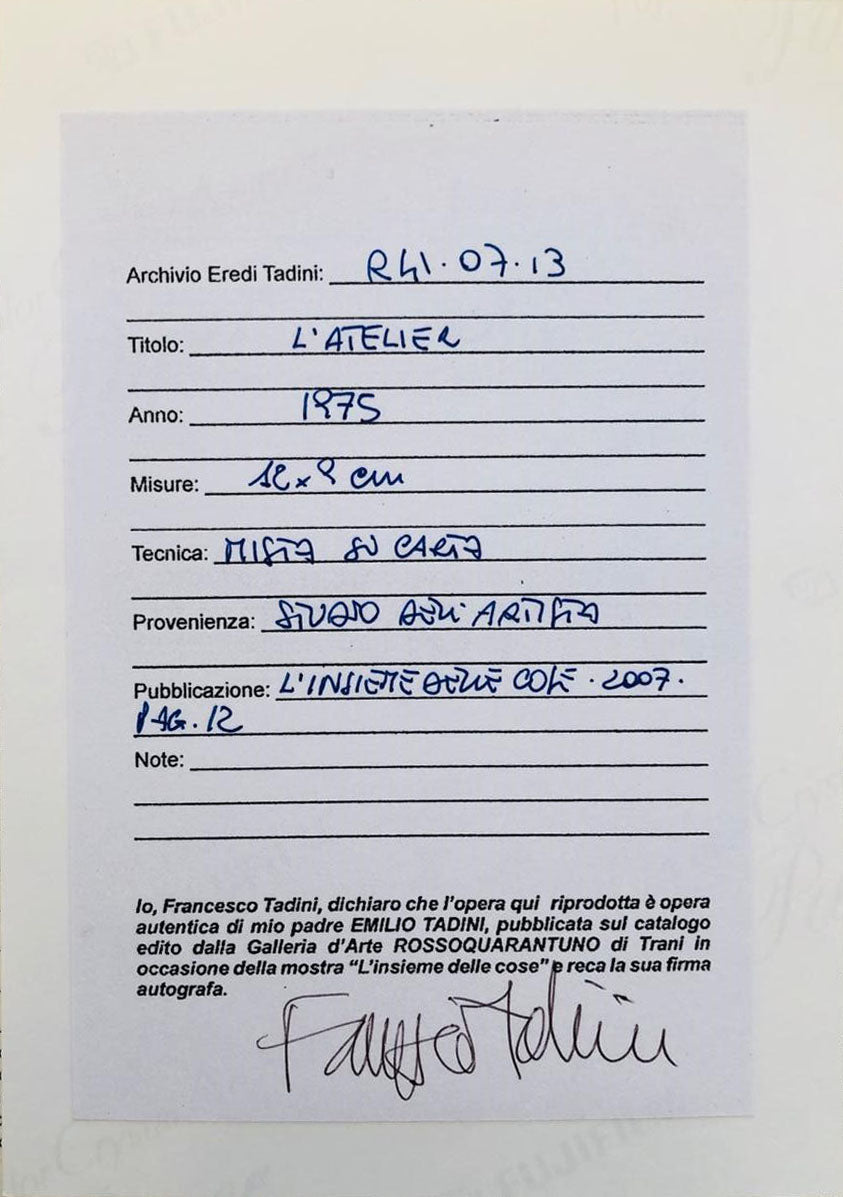 Emilio Tadini - L'atelier