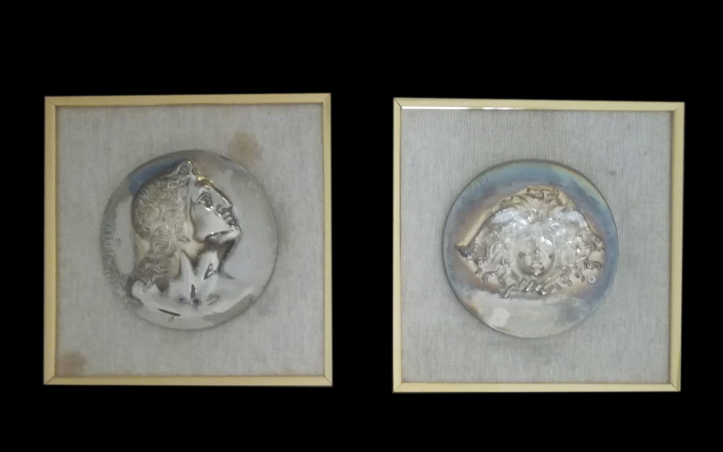 Gemito - Dittico di bassorilievi in argento