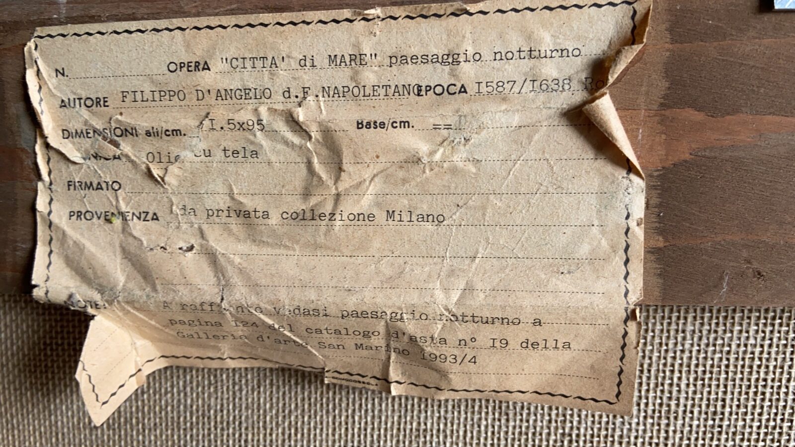 Attribuito a Filippo D'Angeli - Città di mare, paesaggio con figure a Pozzuoli