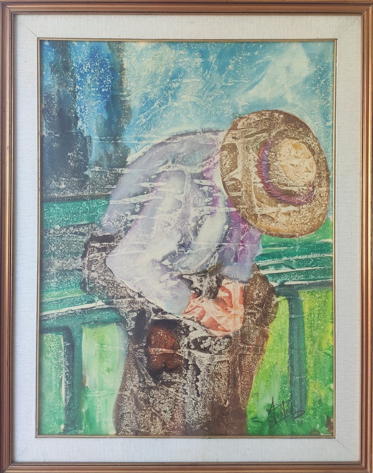 Autore Sconosciuto - Figura seduta sulla panchina