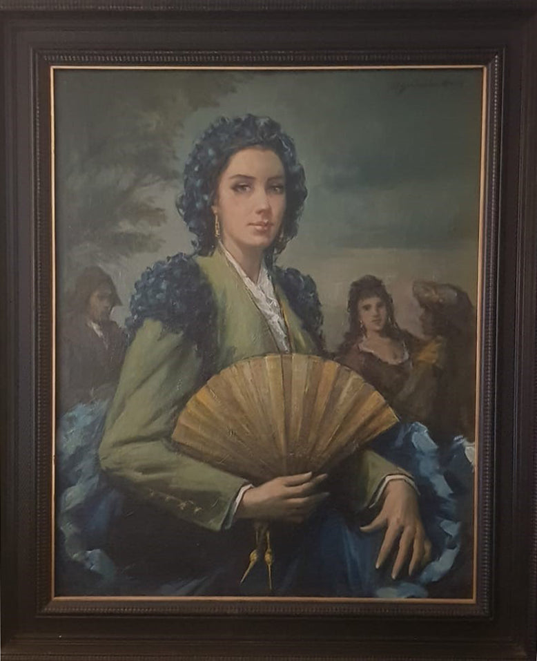 Antonio Gonzalez Ares - Goyesca con abanico