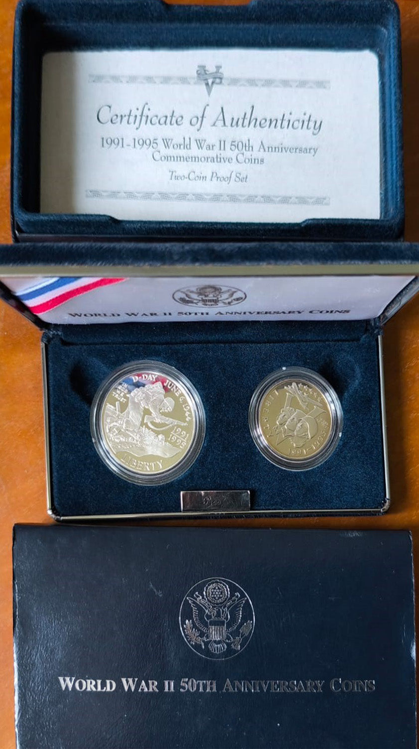 0) Moneta celebrativa 50° Anniversario della Seconda Guerra Mondiale - Zecca degli Stati Uniti