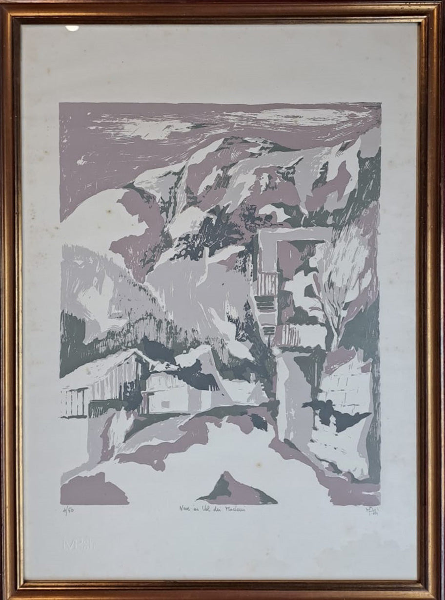 Mario De Poli - Nieve en el valle de Mocheni