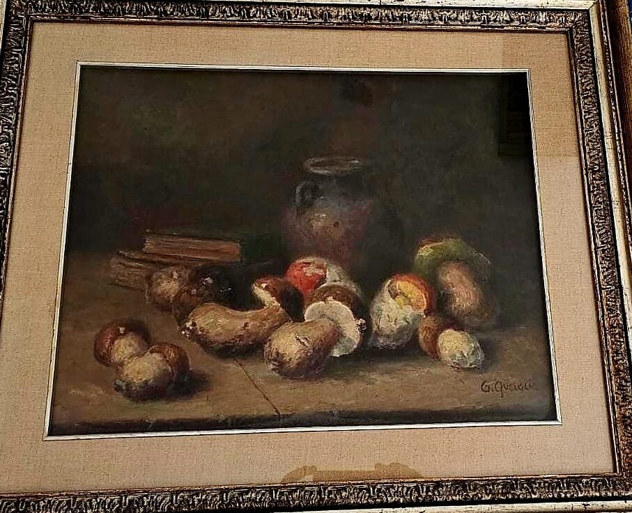 Giovanni Quaglia - Natura morta con funghi