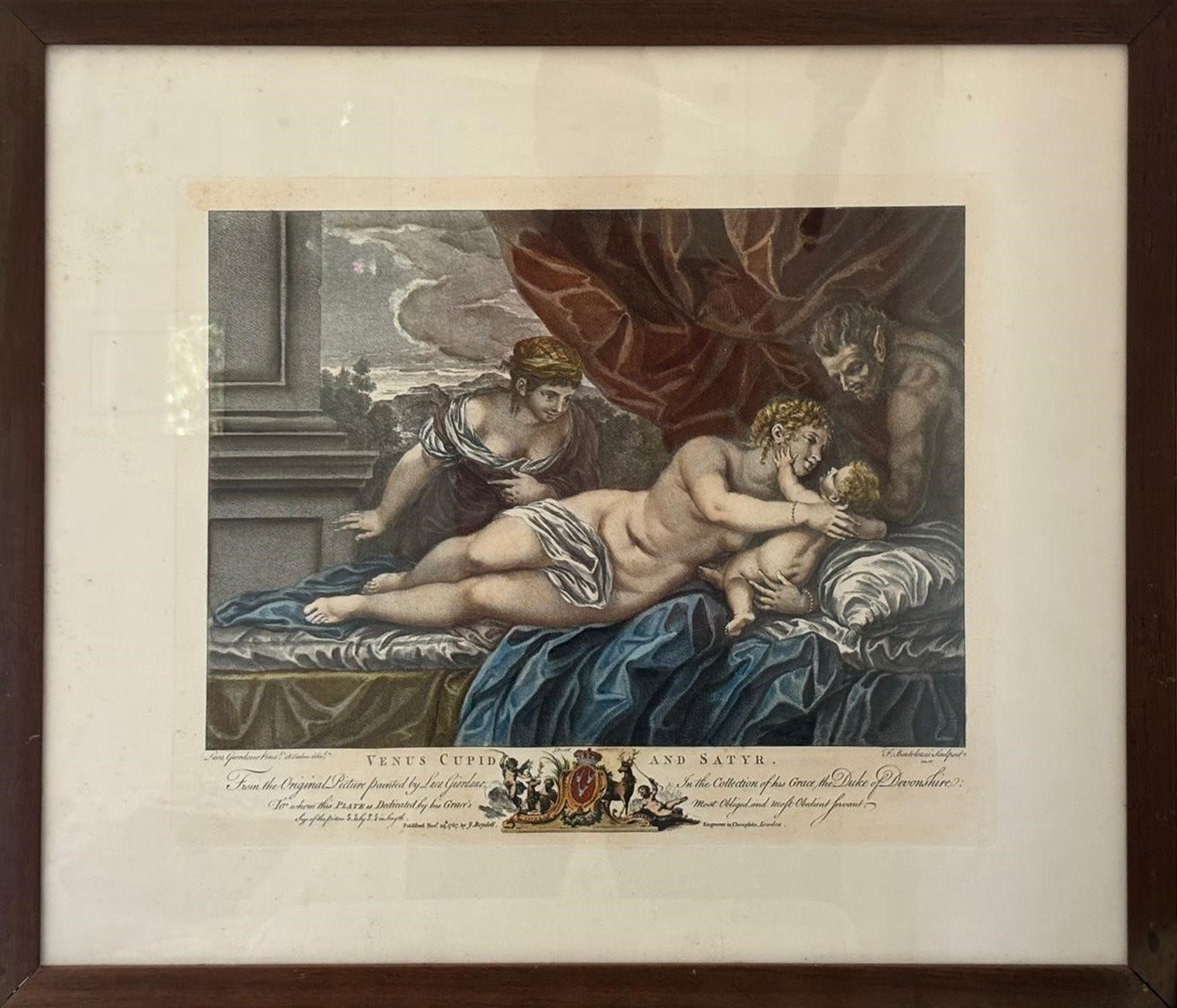 Francesco Bartolozzi - Venus Cupid and Satyr (da Luca Giordano)