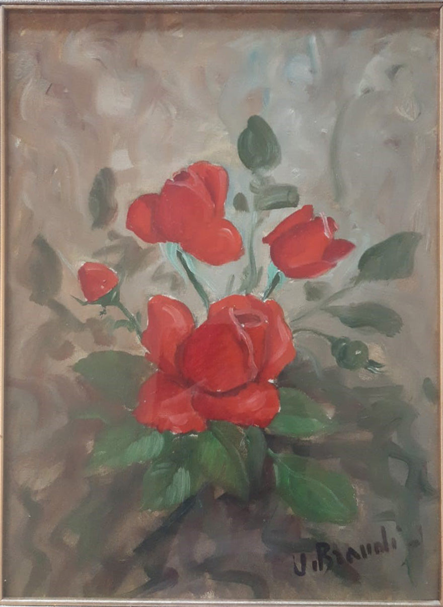 Umberto Brandi - Senza titolo (fiori rossi)