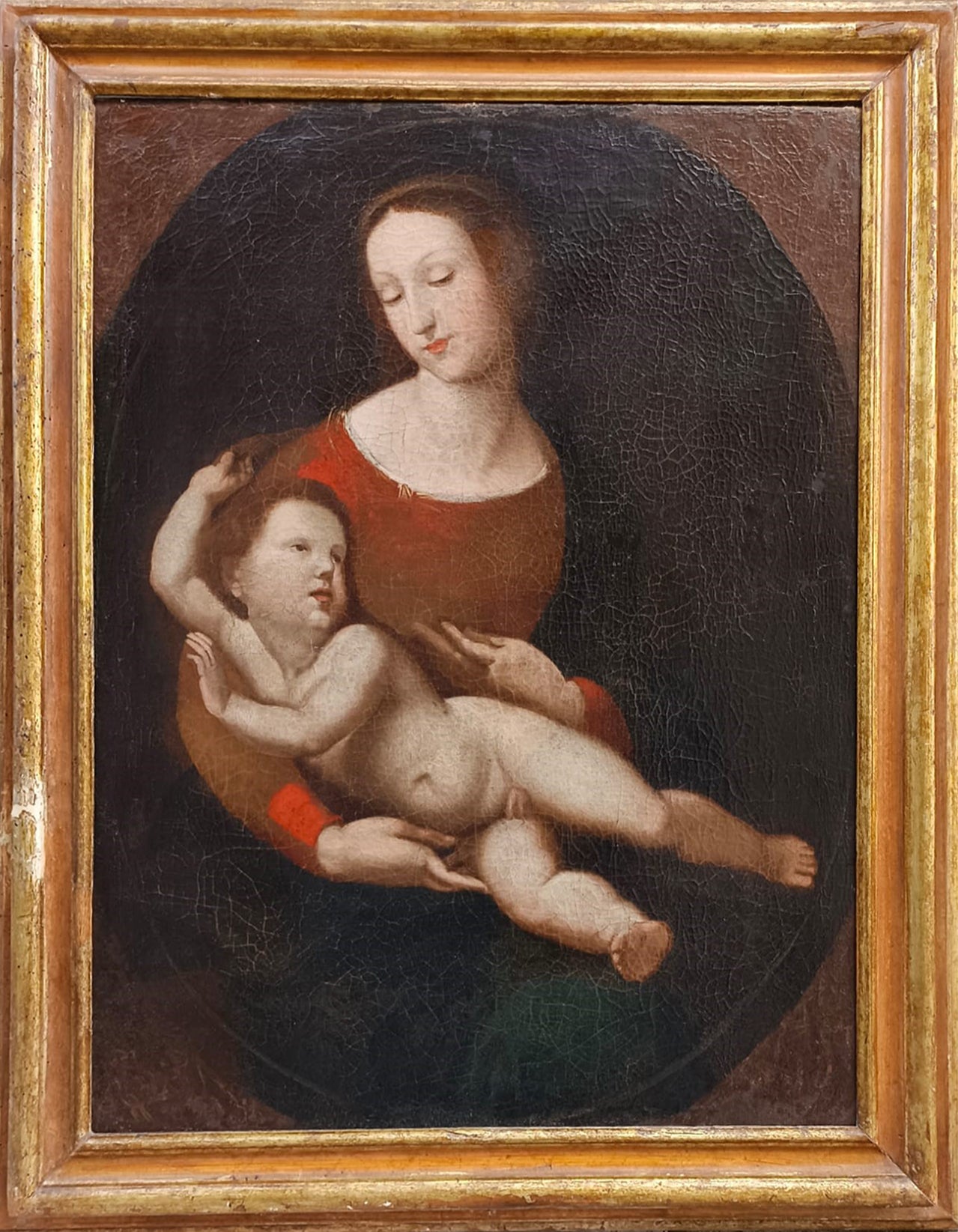 Anonimo, Madonna col bambino (copia della Madonna Bridgewater di Raffaello Sanzio)