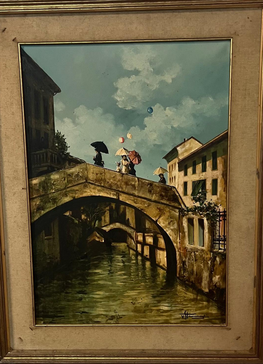 Il Naviglio di Milano al ponte di San Marco – Olio – Stramaglia