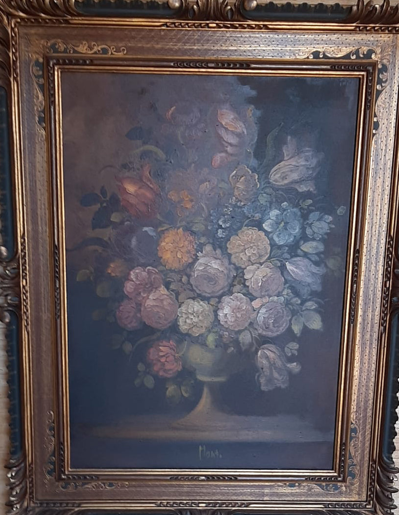 Senza titolo (natura morta con vaso di fiori) – Olio – Monti