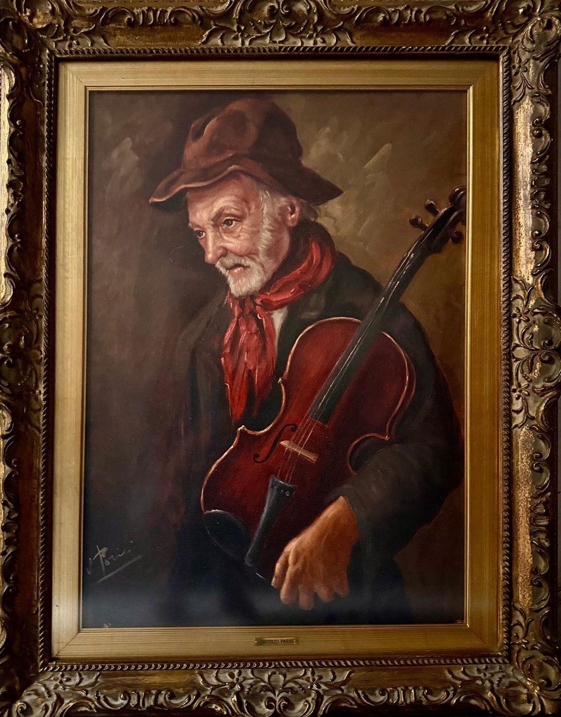 Vincenzo Parisi - Senza titolo (uomo con violino)