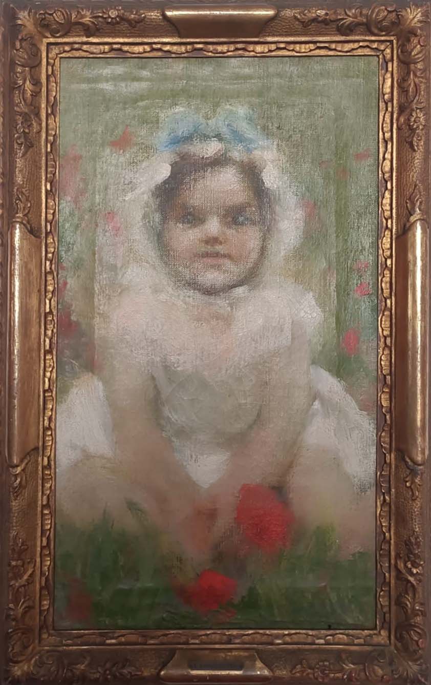 Opera figurativa attribuita a Egisto Lancerotto, olio su tela