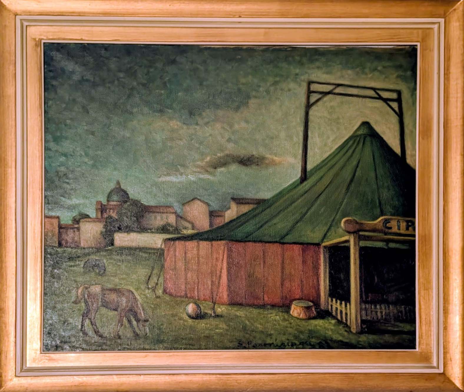 Senza titolo (circo) - Olio su tela - Sante Parmigiani
