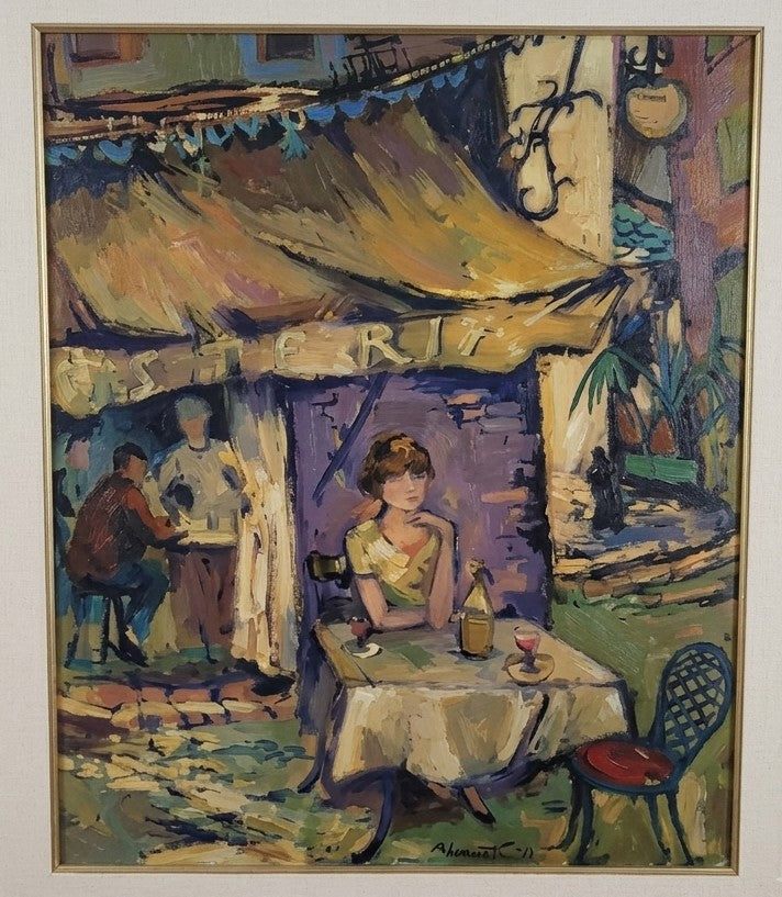 Hosteria (osteria) di Wolf Röhricht, olio su tela