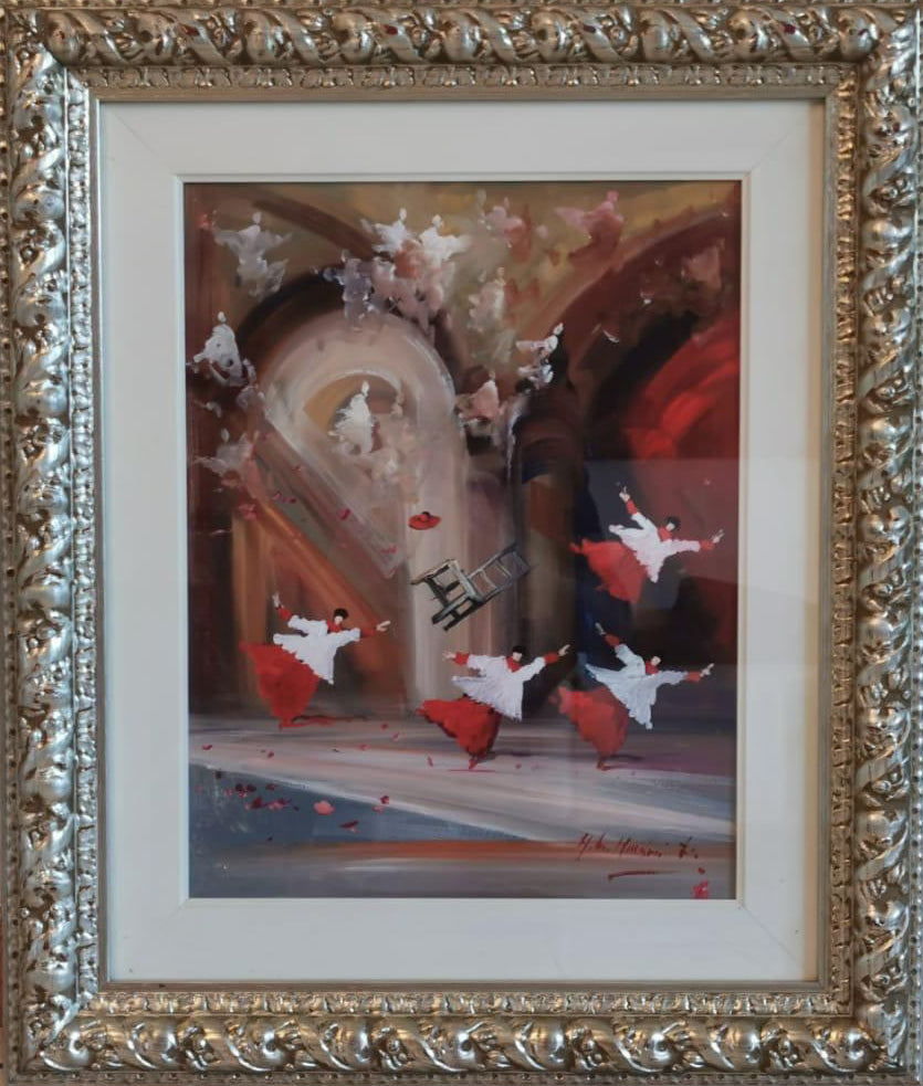 Vento di follia, olio su tela di Norberto Martini