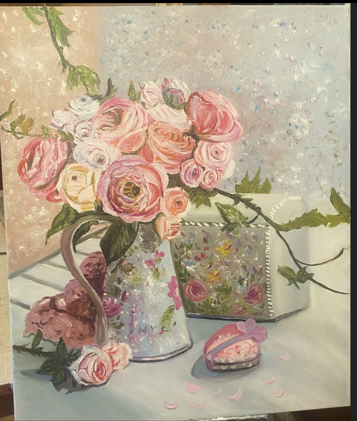 Bouquet di rose e ranuncoli nei toni pastello di Ekaterina Spechtenhauser