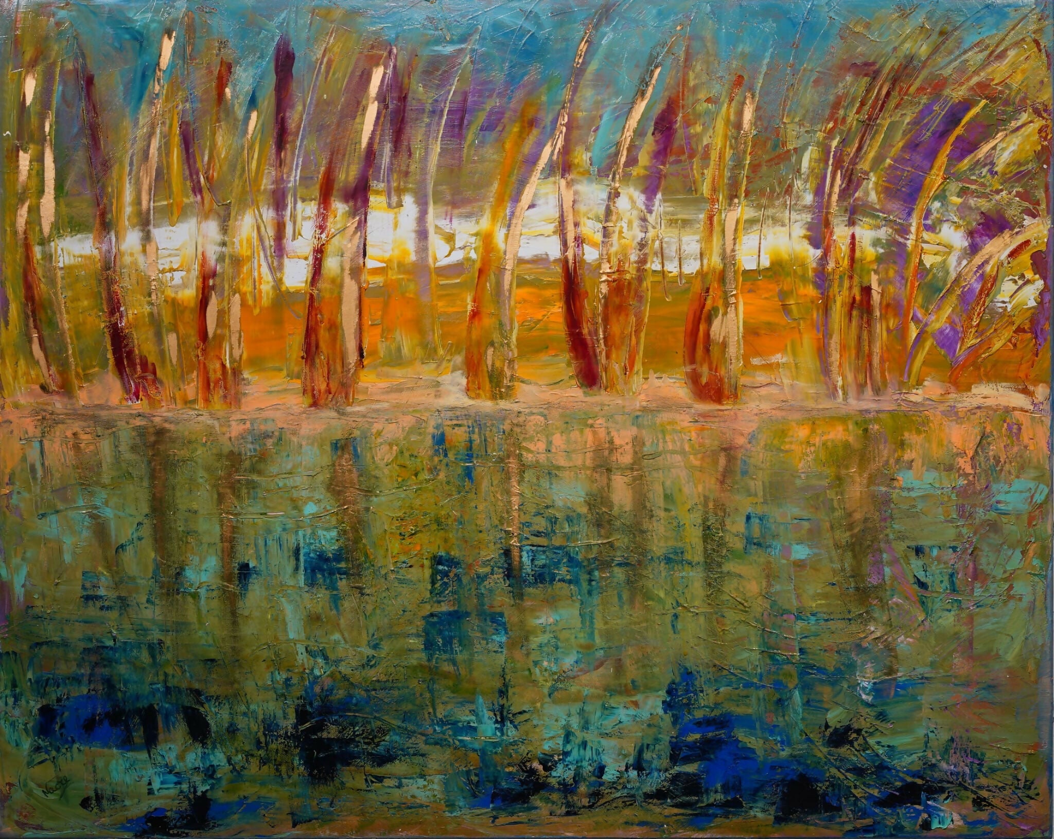 Nadia Crenna - Oltre la riva - Olio su tela