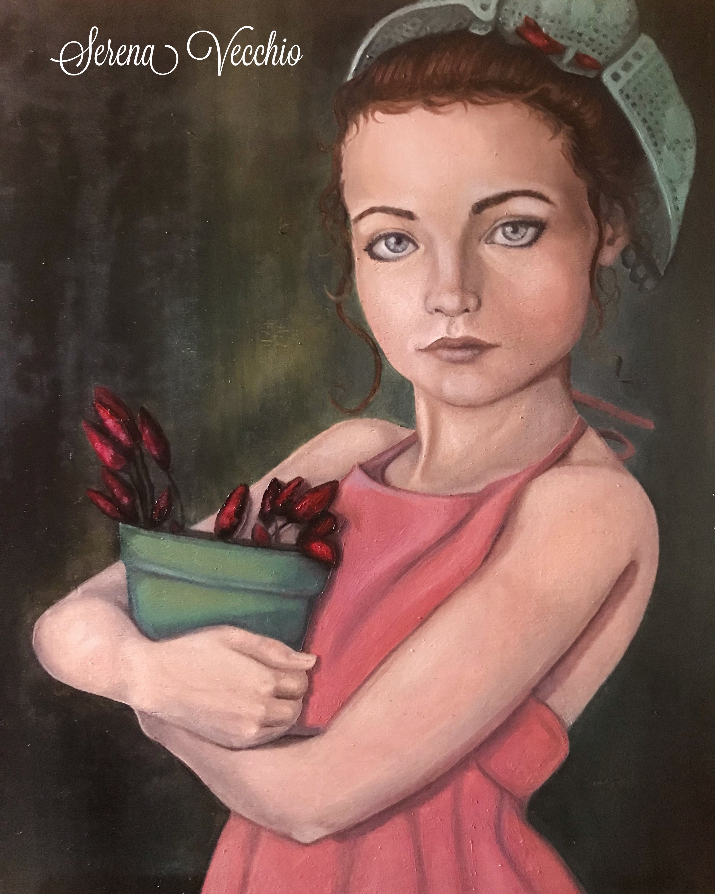 Bambina con i peperoncini