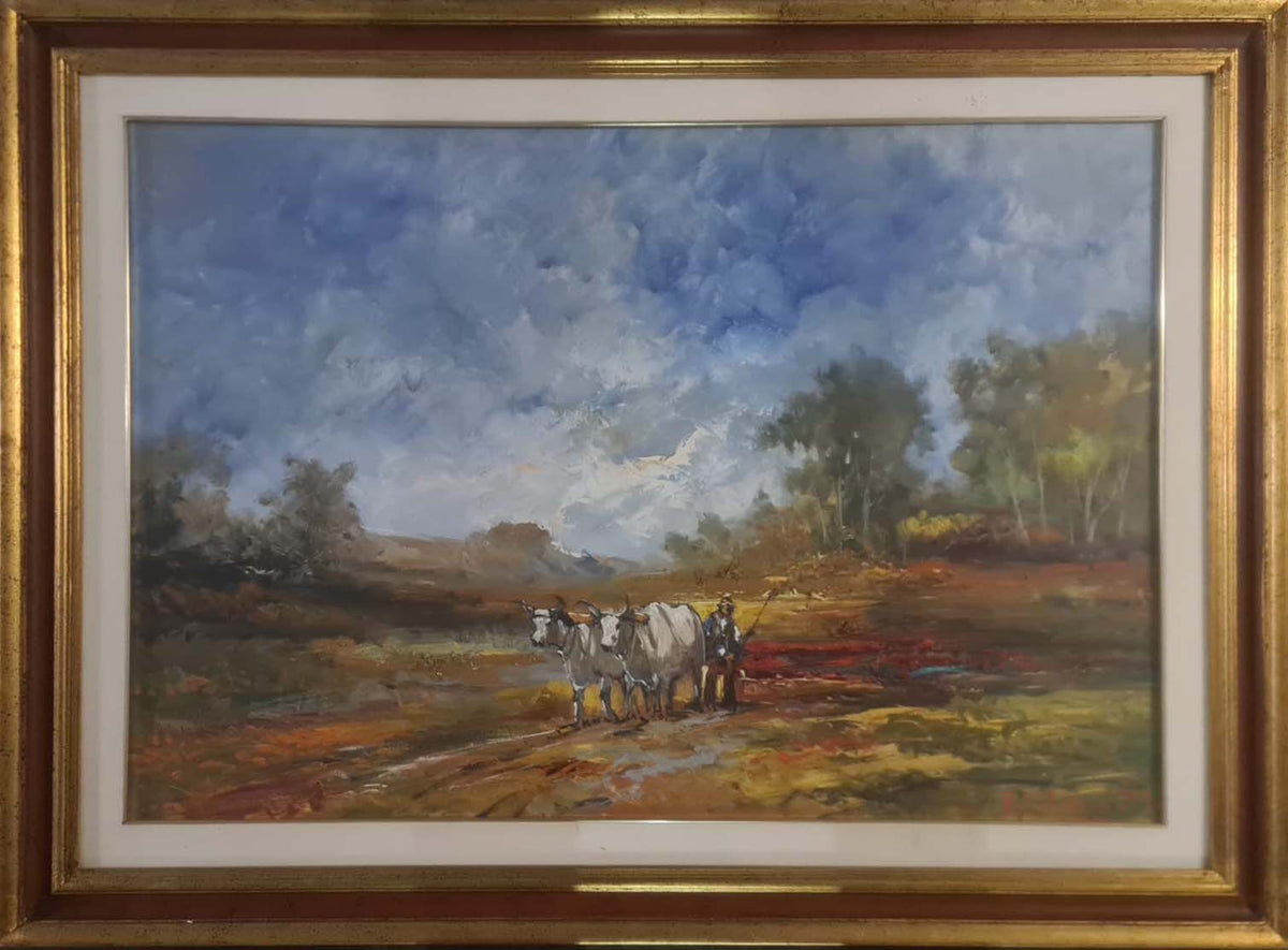 Senza titolo, olio su tela di Norberto Martini, 70 x 100 cm
