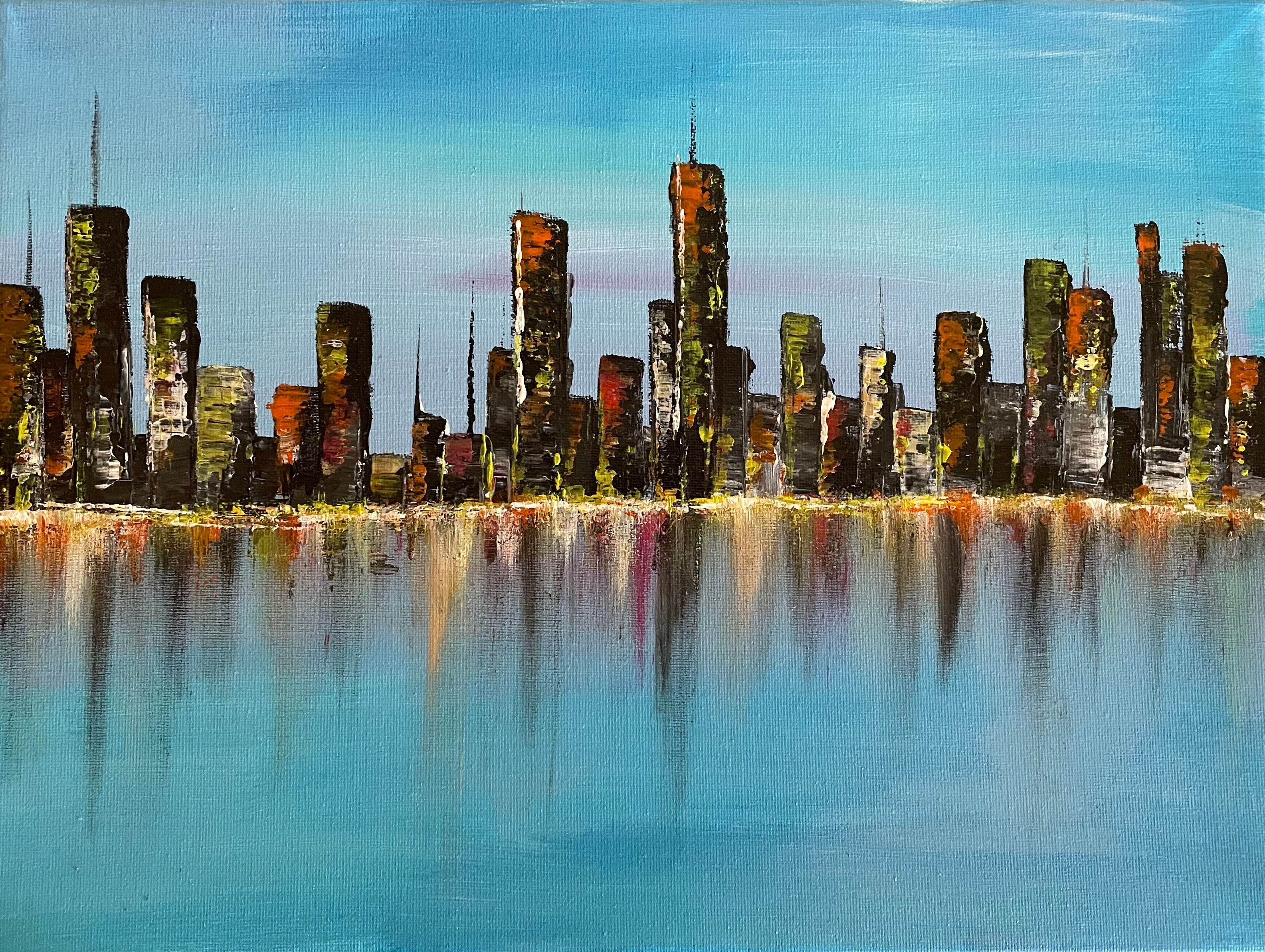A city skyline