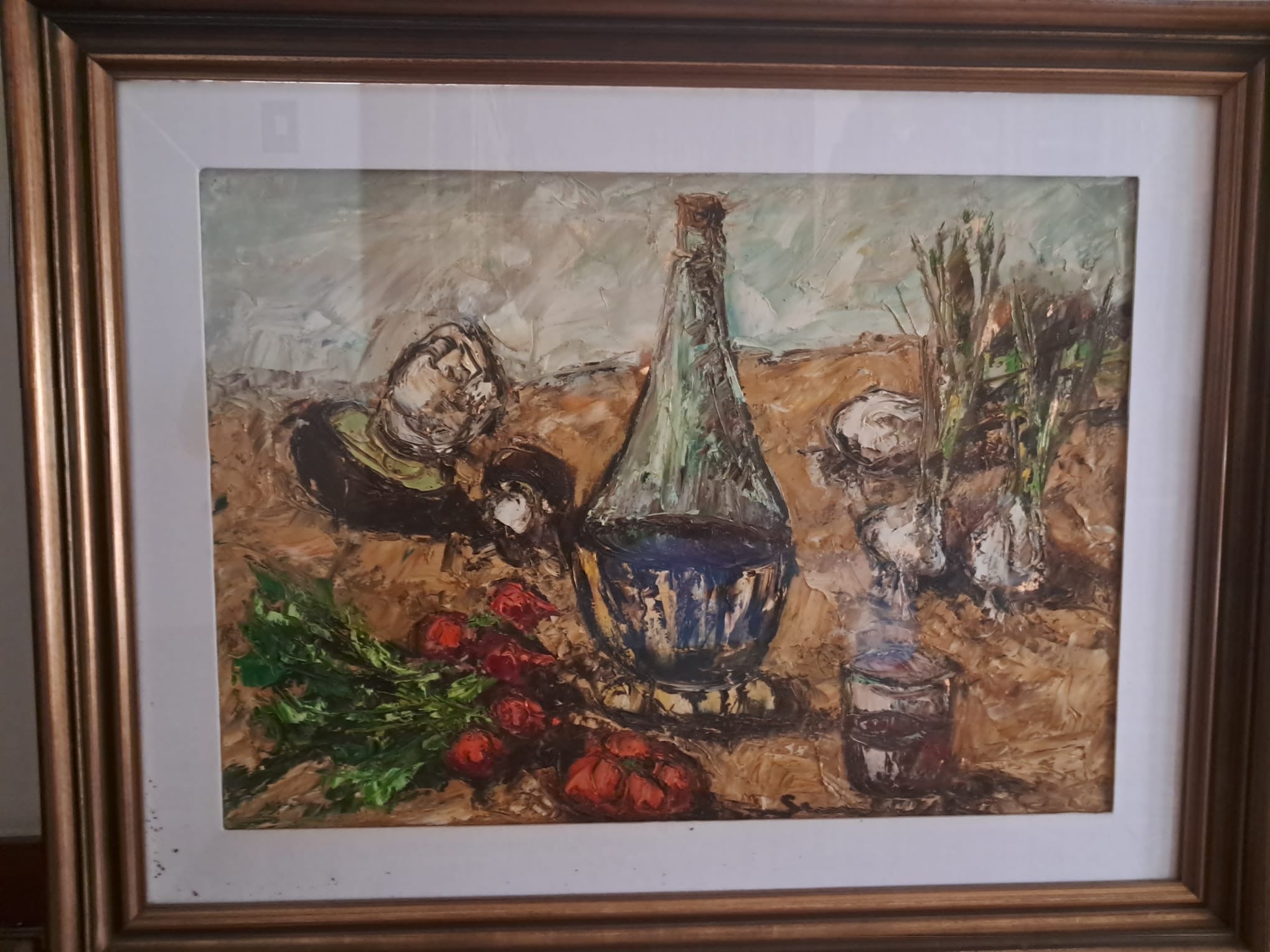 Giuseppe Sciaccaluga - Bodegón con verduras