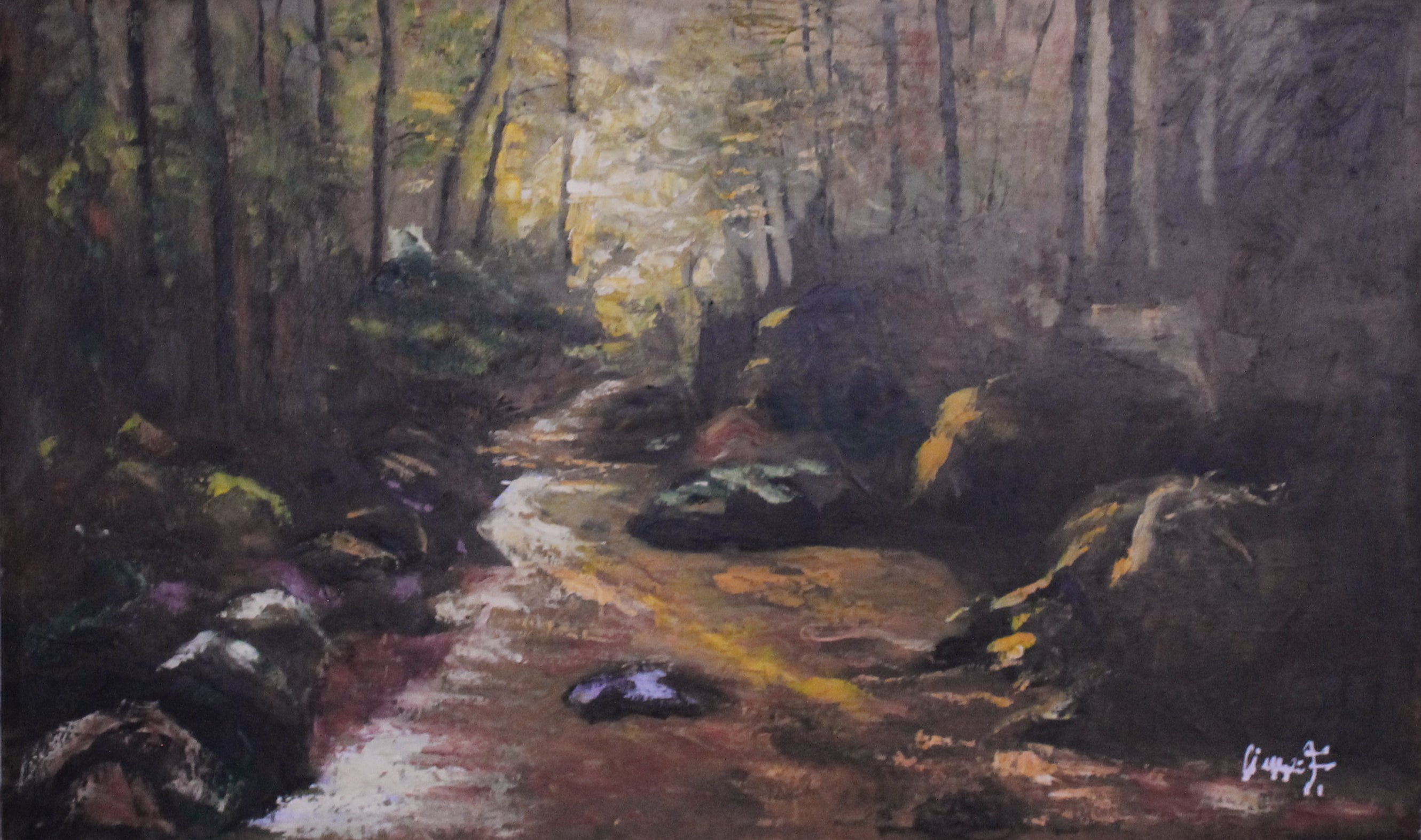 Filippo Cimei - Alba sul fiume