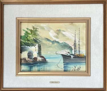Paesaggio senza titolo di Aldo Pironti, olio su tela
