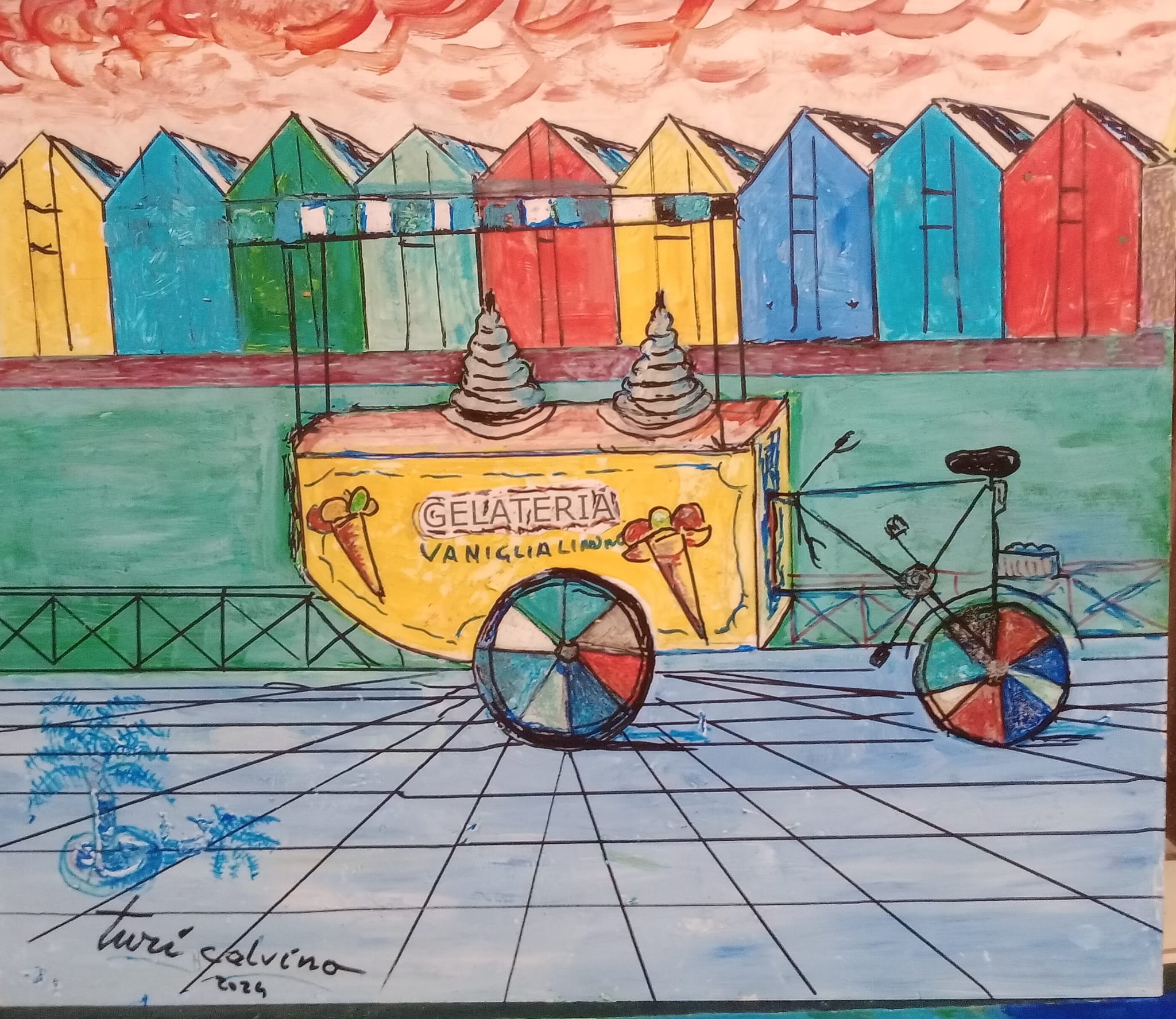 Antico gelataio ambulante