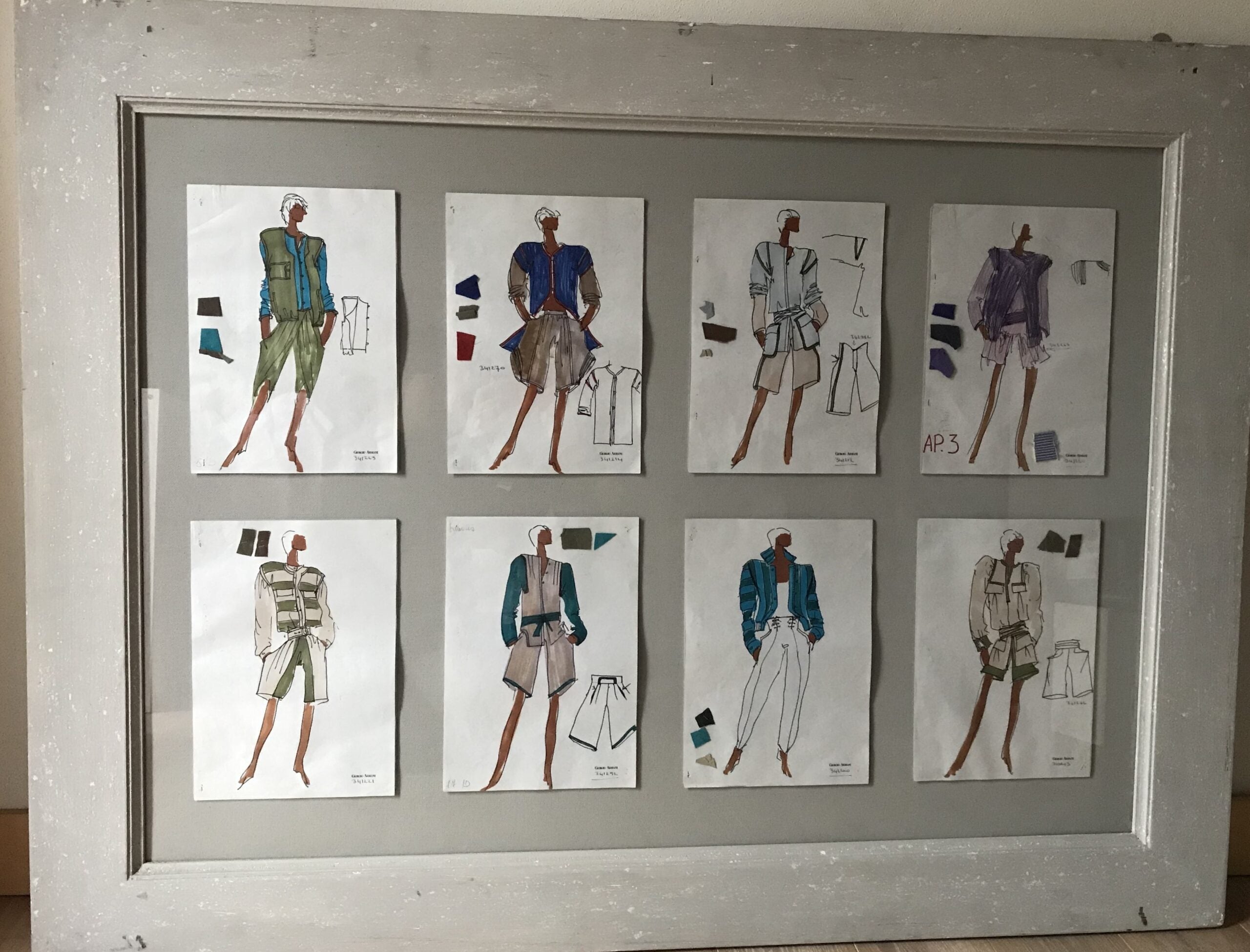 Giorgio Armani - Primeros dibujos originales de la colección histórica
