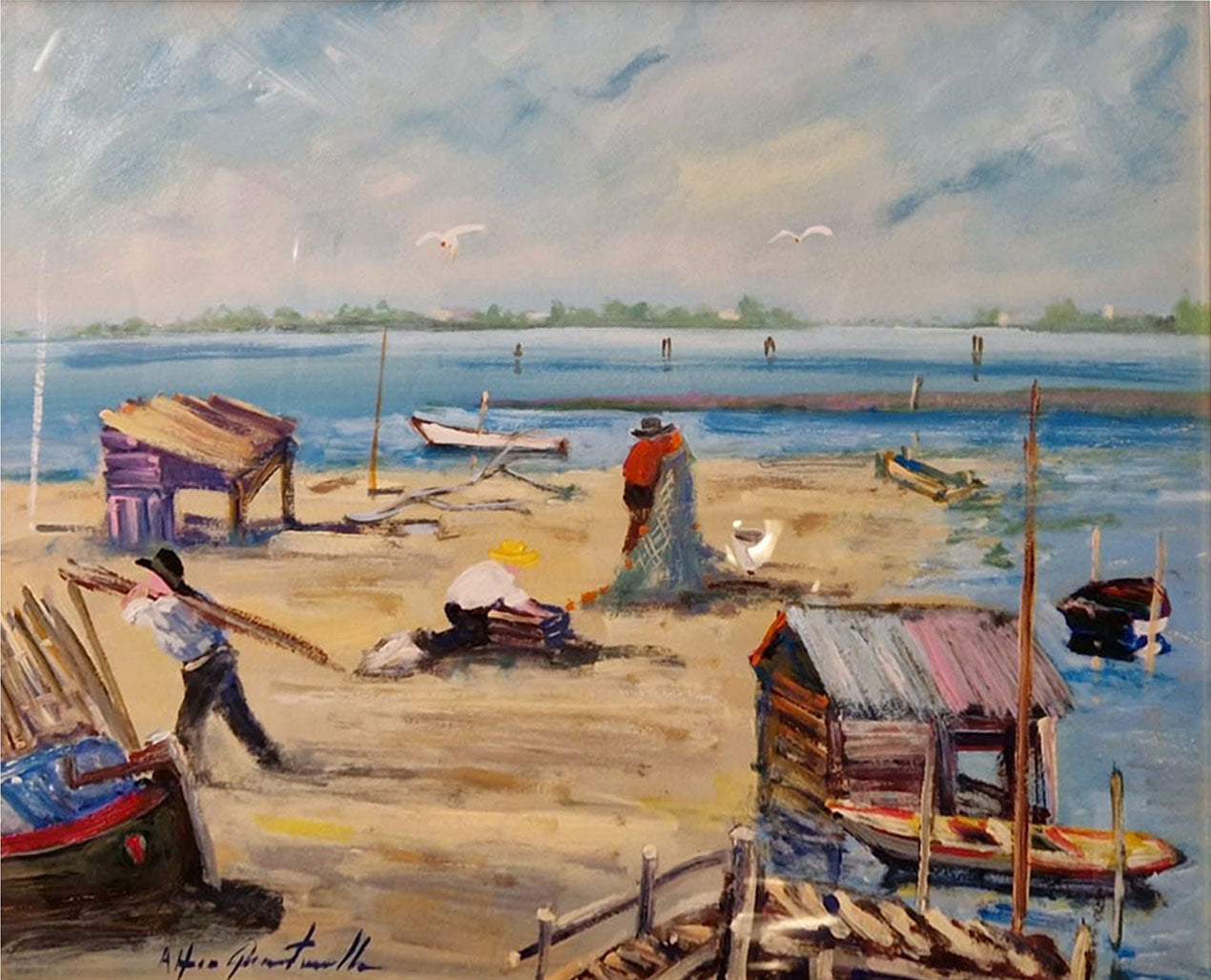 Alfio Quintavalle - Pescadores en Barena