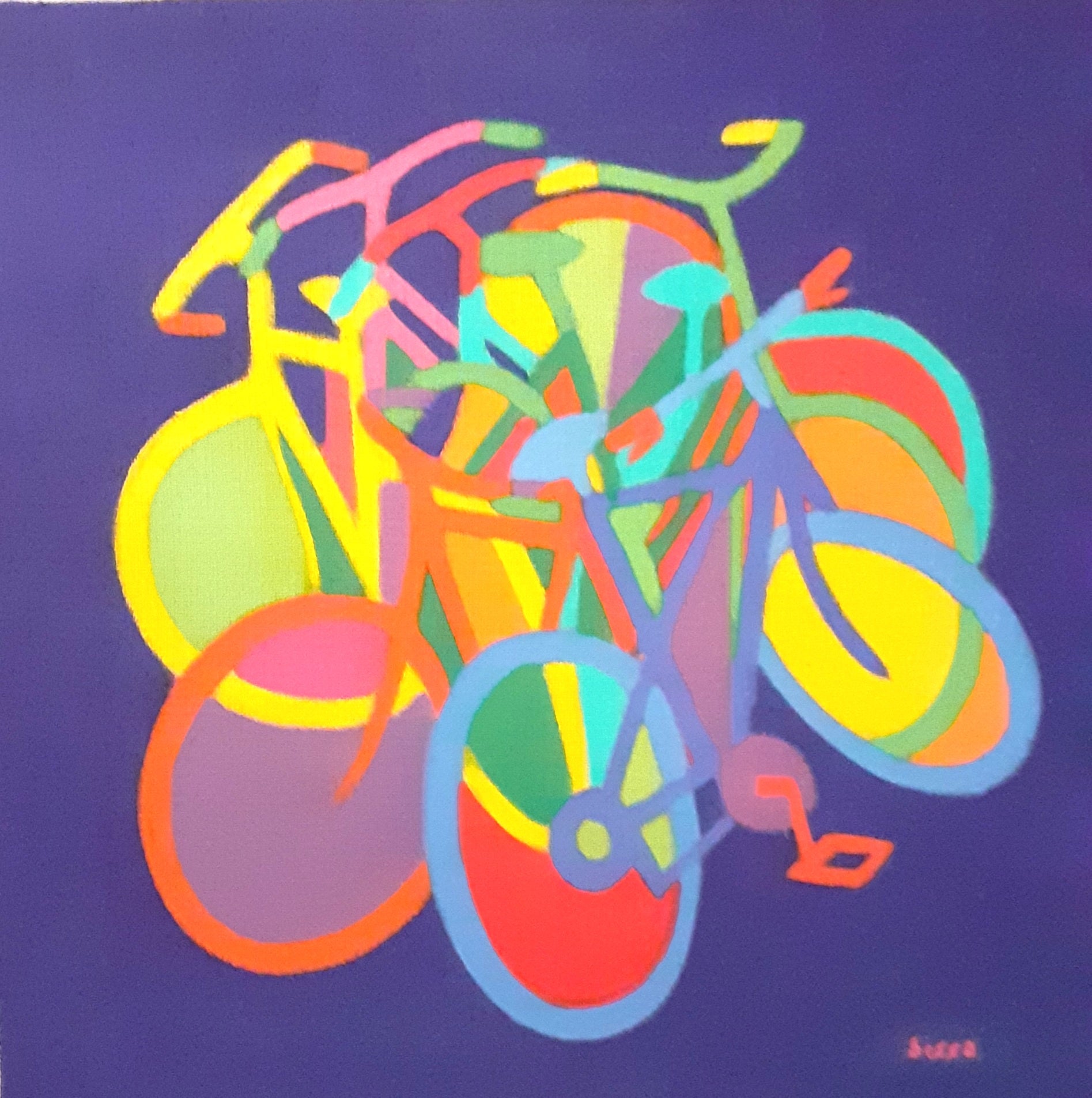 blu - acrilico su tela - cm 40x40