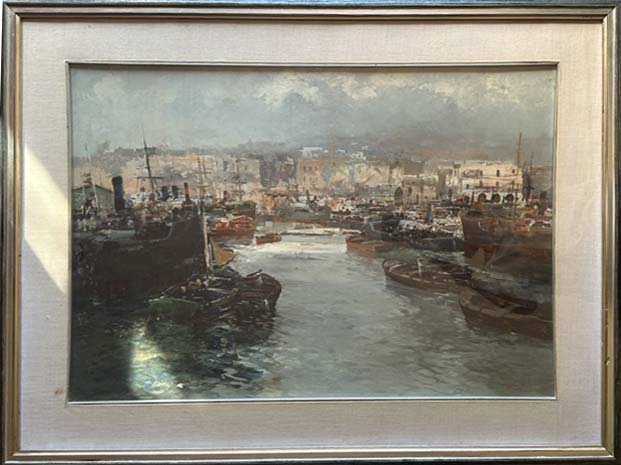 Marina di Briante, olio su tela